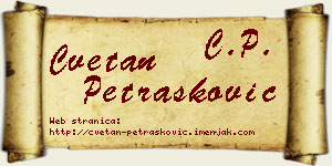 Cvetan Petrašković vizit kartica